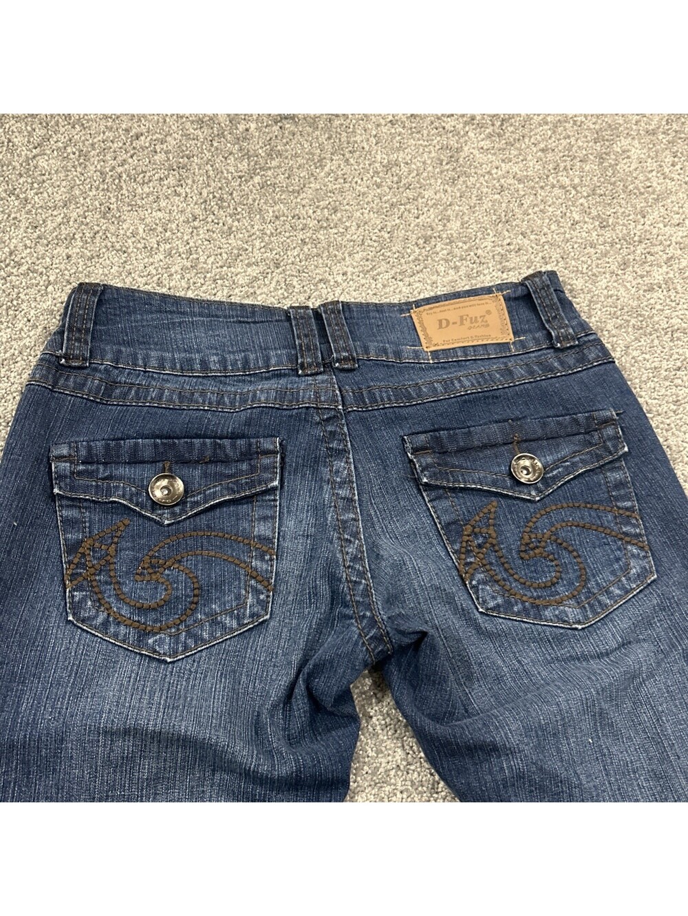 D-Fuz Y2K Bootcut Distressed Jeans Women’s New With Tags - Picture 8 of 10
